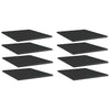Bookshelf Boards 8 pcs High Gloss Black 40x50x1.5 cm Engineered Wood