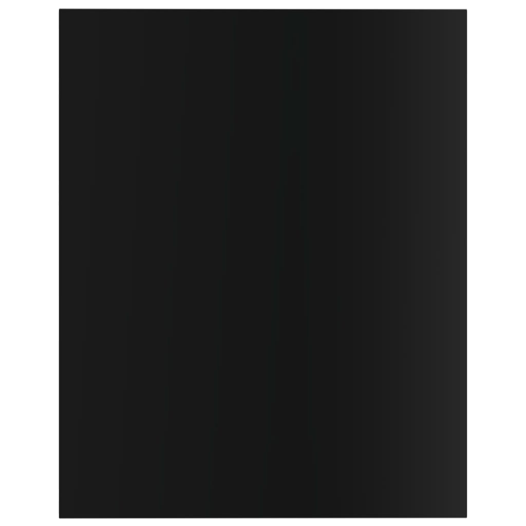 Bookshelf Boards 8 pcs High Gloss Black 15.7"x19.7"x0.6" Engineered Wood