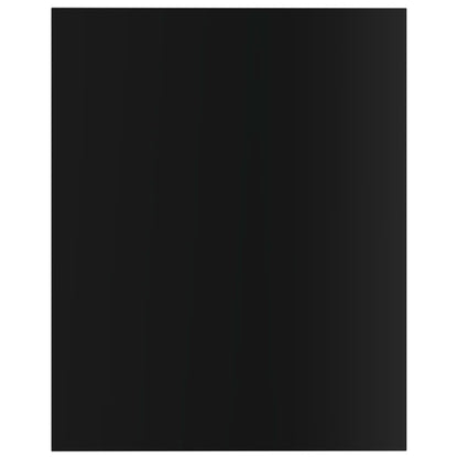 Bookshelf Boards 8 pcs High Gloss Black 15.7"x19.7"x0.6" Engineered Wood