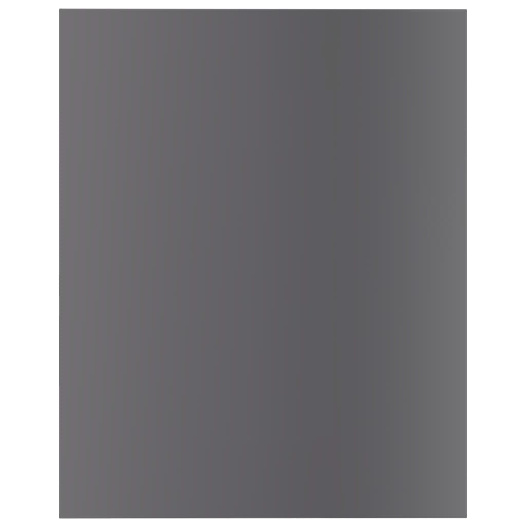 Bookshelf Boards 8 pcs High Gloss Gray 15.7"x19.7"x0.6" Engineered Wood