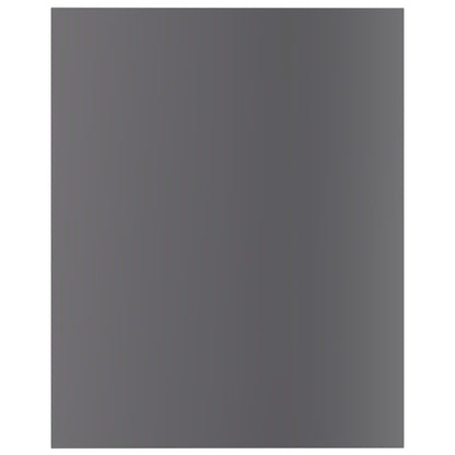 Bookshelf Boards 8 pcs High Gloss Gray 15.7"x19.7"x0.6" Engineered Wood