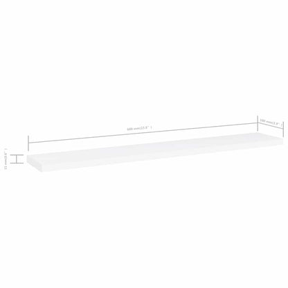 805202 vidaXL Bookshelf Boards 4 pcs White 60x10x1,5 cm Engineered Wood