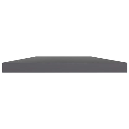 Bookshelf Boards 4 pcs High Gloss Gray 23.6"x3.9"x0.6" Engineered Wood