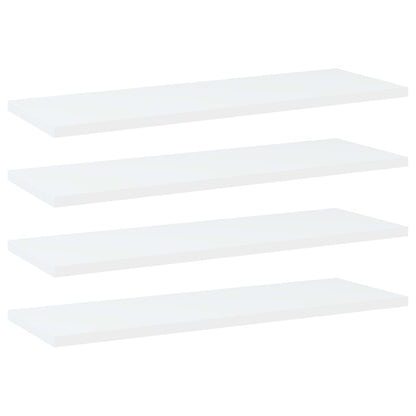 Bookshelf Boards 4 pcs White 60x20x1.5 cm Engineered Wood