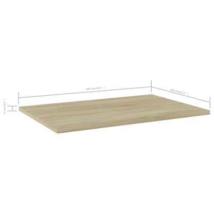 805257 vidaXL Bookshelf Boards 8 pcs Sonoma Oak 60x40x1,5 cm Engineered Wood