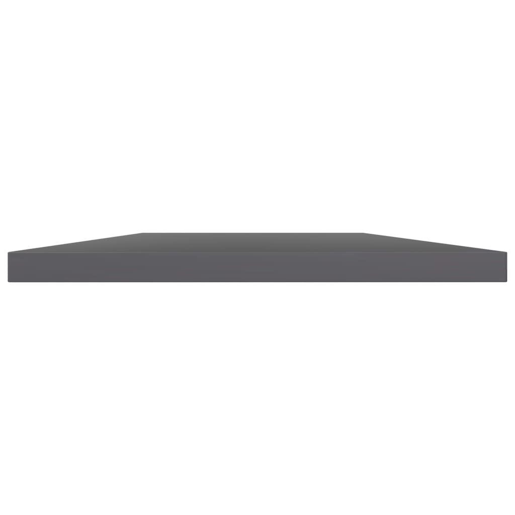 Bookshelf Boards 8 pcs High Gloss Gray 23.6"x15.7"x0.6" Engineered Wood