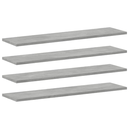 805306 vidaXL Bookshelf Boards 4 pcs Concrete Grey 80x20x1,5 cm Engineered Wood