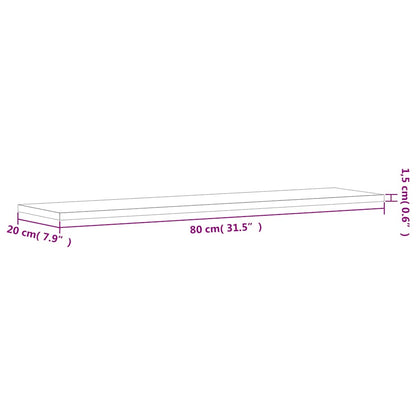 805306 vidaXL Bookshelf Boards 4 pcs Concrete Grey 80x20x1,5 cm Engineered Wood