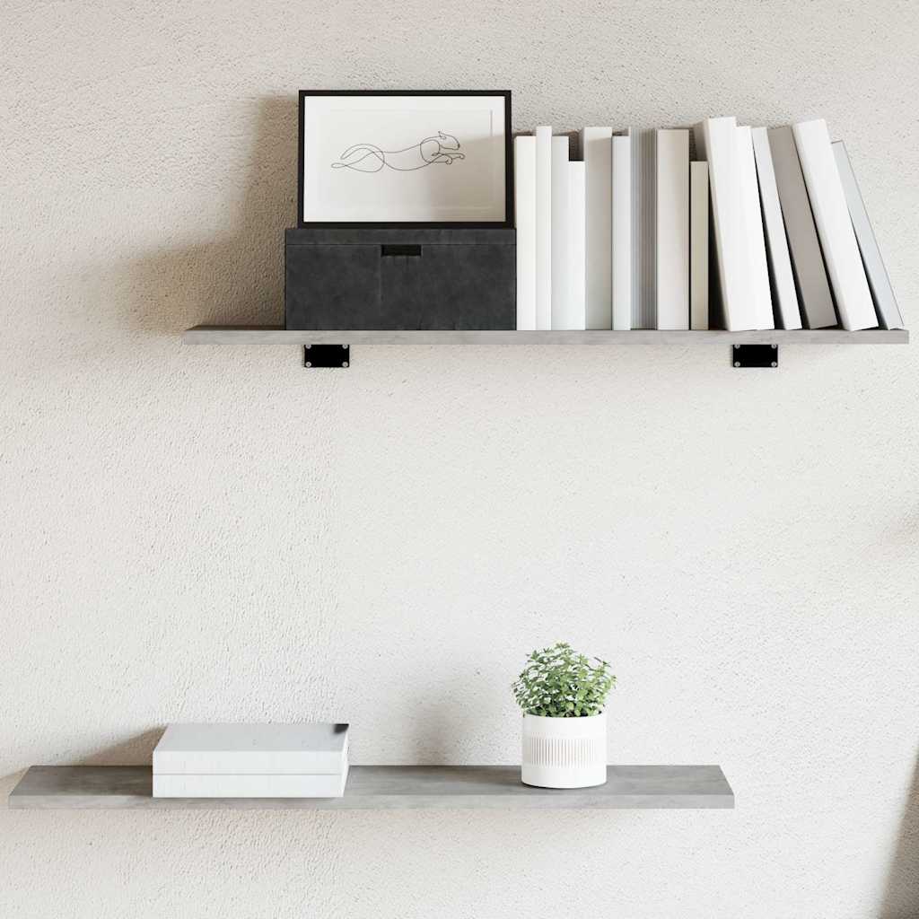 805306 vidaXL Bookshelf Boards 4 pcs Concrete Grey 80x20x1,5 cm Engineered Wood