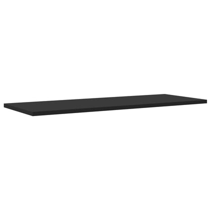 805316 vidaXL Bookshelf Boards 4 pcs Black 80x30x1,5 cm Engineered Wood