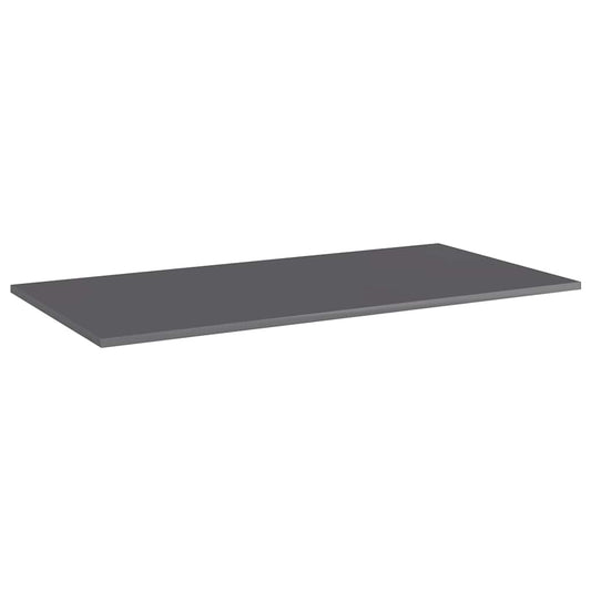 805329 vidaXL Bookshelf Boards 8 pcs High Gloss Grey 80x30x1,5 cm Engineered Wood