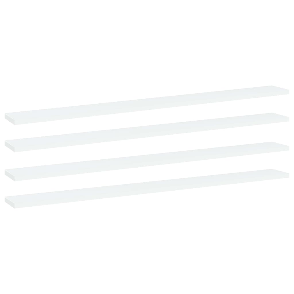 Bookshelf Boards 4 pcs White 39.4"x3.9"x0.6" Engineered Wood