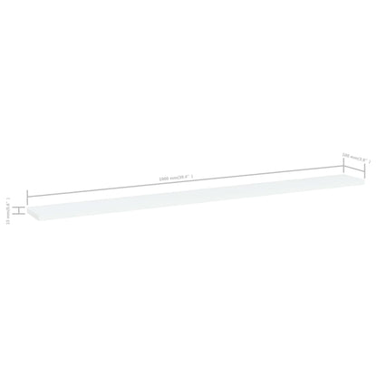 Bookshelf Boards 4 pcs White 39.4"x3.9"x0.6" Engineered Wood