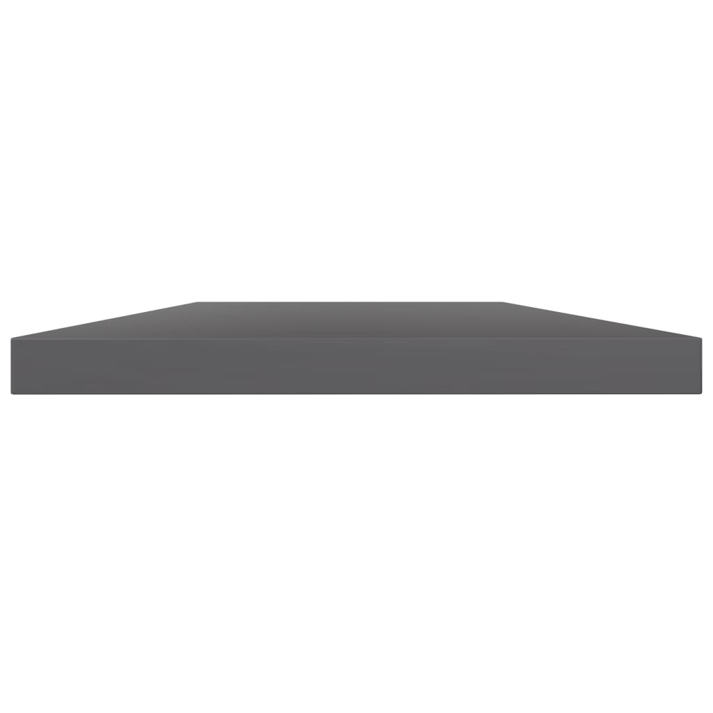 Bookshelf Boards 4 pcs High Gloss Gray 39.4"x7.9"x0.6" Engineered Wood