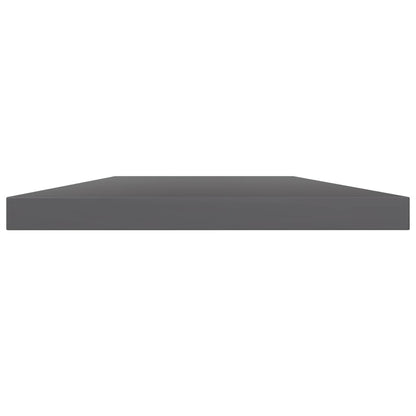 Bookshelf Boards 4 pcs High Gloss Gray 39.4"x7.9"x0.6" Engineered Wood