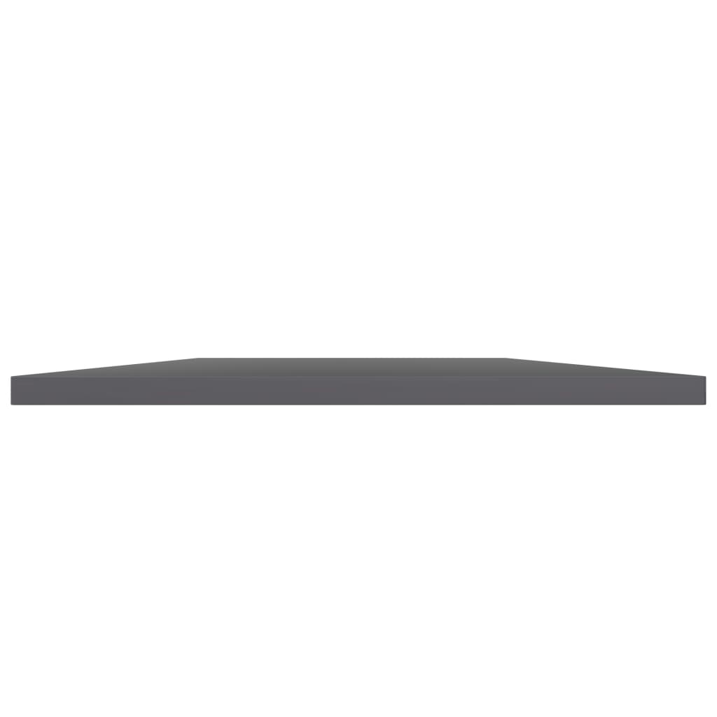 Bookshelf Boards 4 pcs High Gloss Gray 39.4"x15.7"x0.6" Engineered Wood