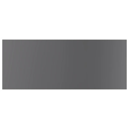 Bookshelf Boards 4 pcs High Gloss Gray 39.4"x15.7"x0.6" Engineered Wood
