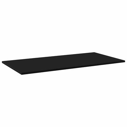 Bookshelf Boards 4 pcs Black 39.4"x19.7"x0.6" Engineered Wood