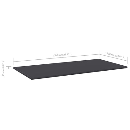 Bookshelf Boards 4 pcs Gray 39.4"x19.7"x0.6" Engineered Wood