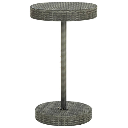 3 Piece Patio Bar Set Poly Rattan Gray