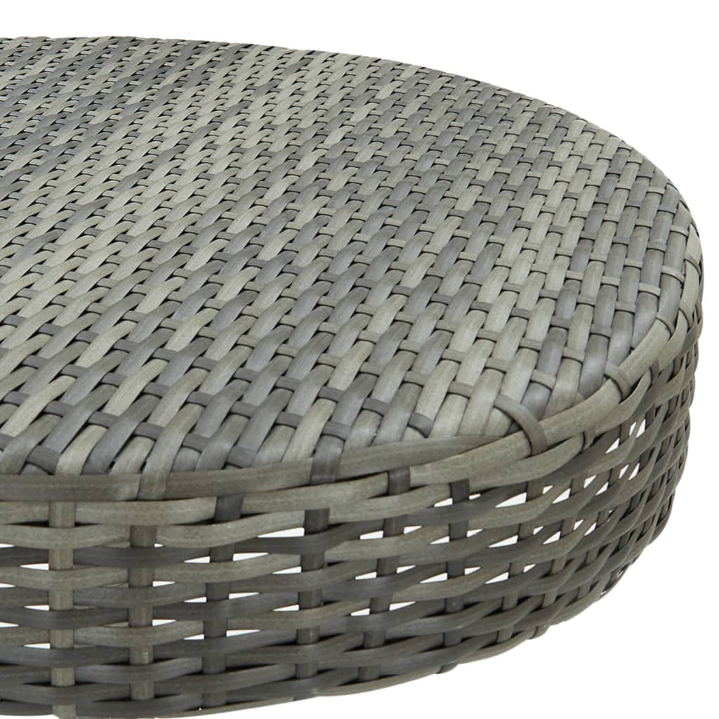 3 Piece Patio Bar Set Poly Rattan Gray