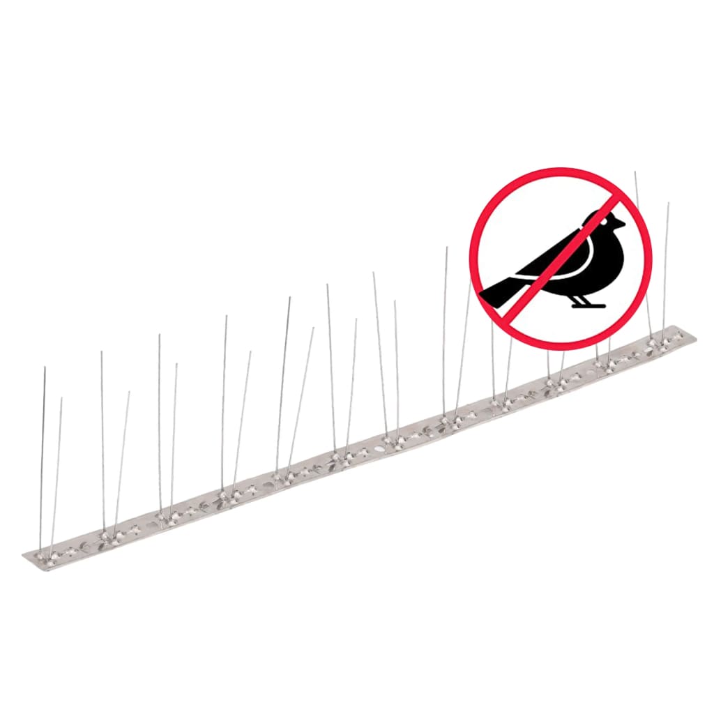 2-row Stainless Steel Bird & Pigeon Spikes Set of 20 10 m