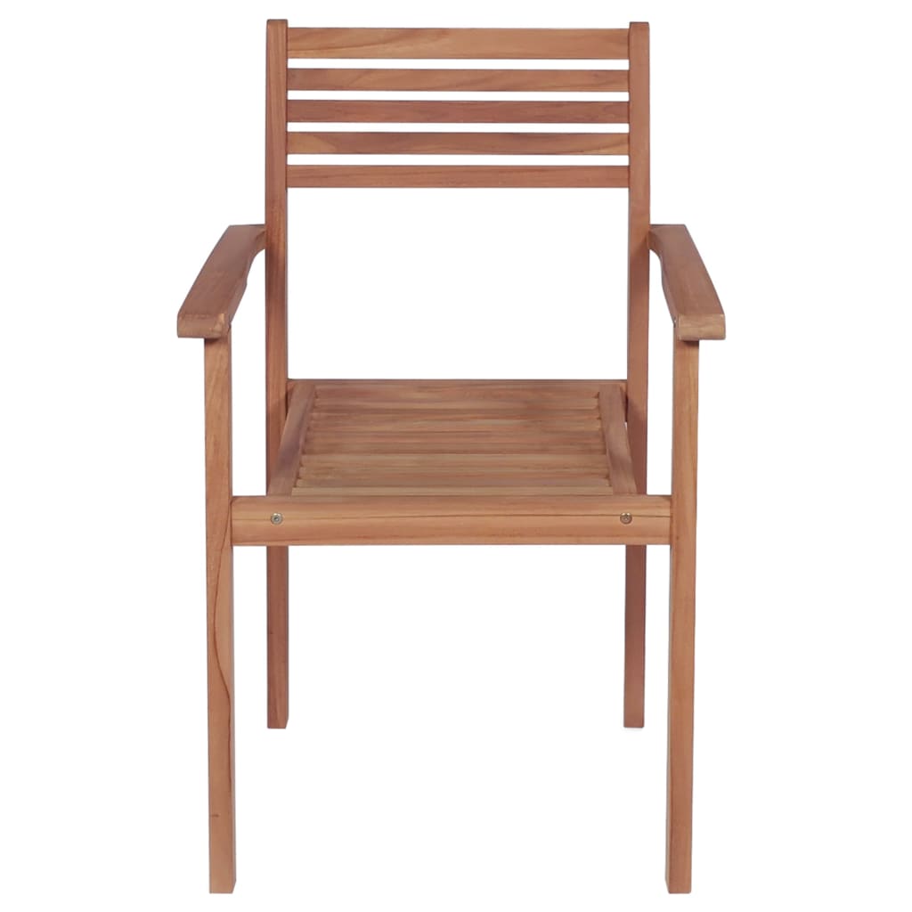 Patio Chairs 2 pcs with Gray Cushions Solid Teak Wood