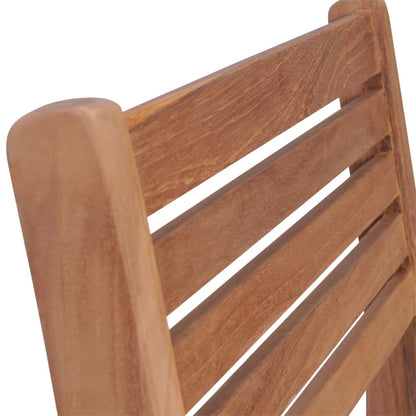 Patio Chairs 2 pcs with Cream Cushions Solid Teak Wood