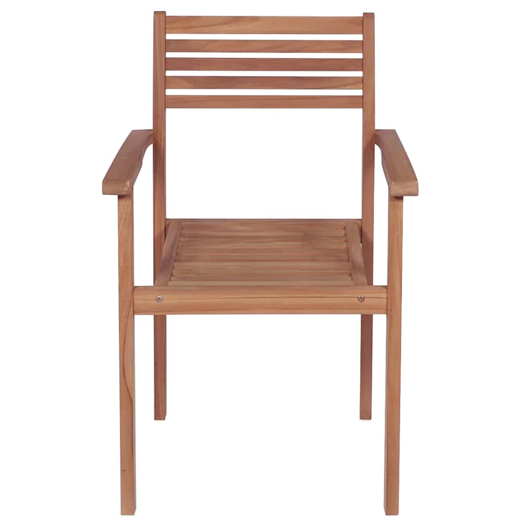 Patio Chairs 2 pcs with Beige Cushions Solid Teak Wood