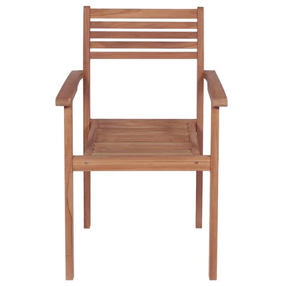 Patio Chairs 2 pcs with Beige Cushions Solid Teak Wood