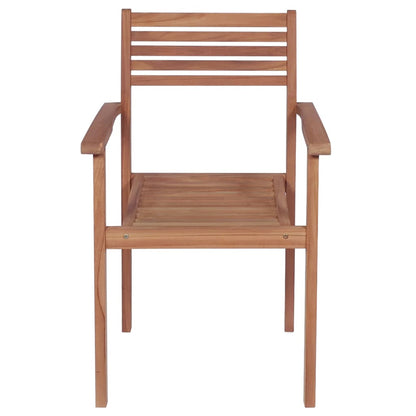 Patio Chairs 2 pcs with Green Cushions Solid Teak Wood