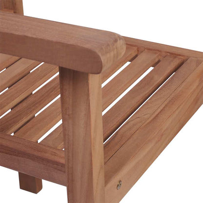 Patio Chairs 2 pcs with Red Cushions Solid Teak Wood
