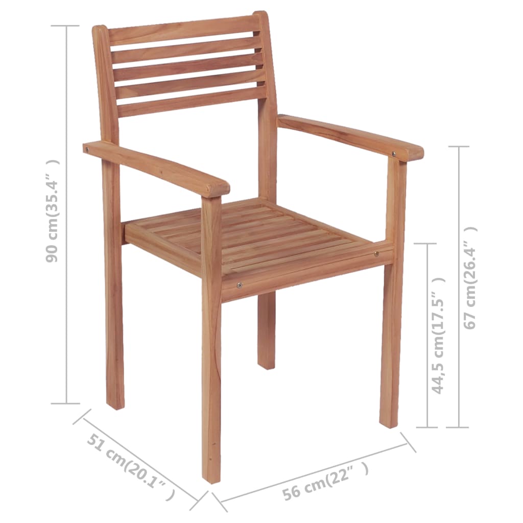 Patio Chairs 2 pcs with Black Cushions Solid Teak Wood