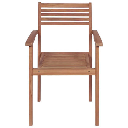 Patio Chairs 2 pcs with Black Cushions Solid Teak Wood