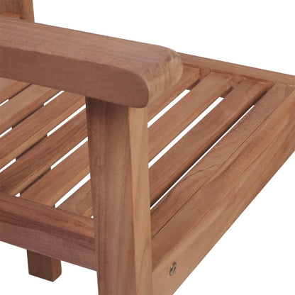 Patio Chairs 2 pcs with Blue Cushions Solid Teak Wood
