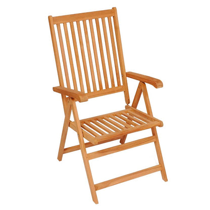 Folding Chairs 2 pcs with Black Cushions Solid Teak Wood