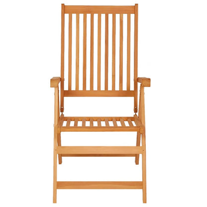 Folding Chairs 2 pcs with Black Cushions Solid Teak Wood