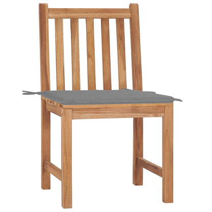 Patio Chairs 2 pcs with Cushions Solid Teak Wood