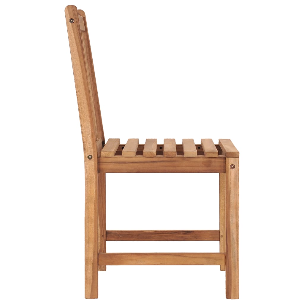Patio Chairs 2 pcs with Cushions Solid Teak Wood
