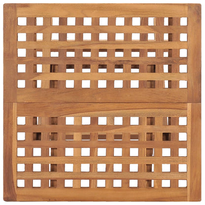 3 Piece Folding Patio Dining Set with Cushion Solid Teak Wood