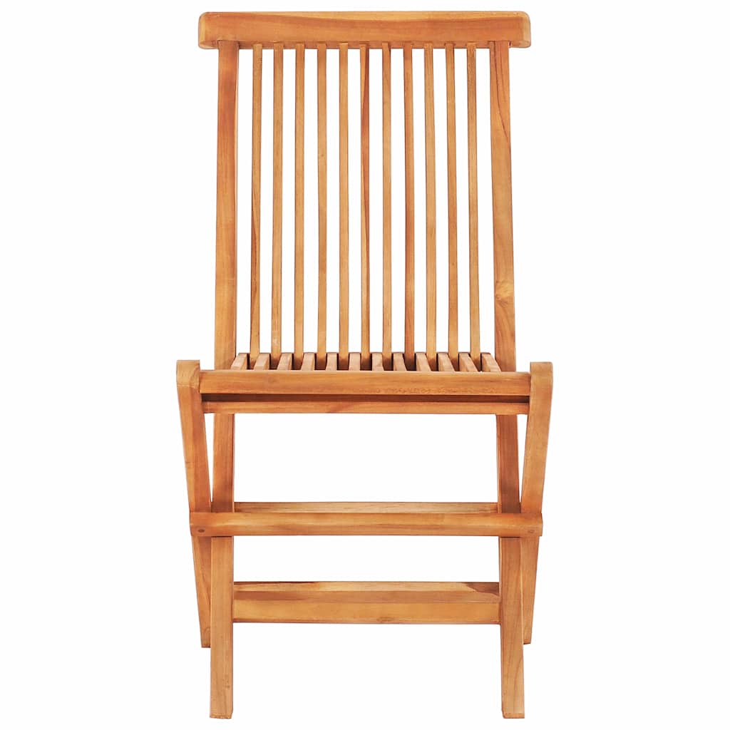 3 Piece Bistro Set with Green Cushions Solid Teak Wood