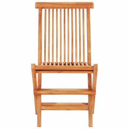 3 Piece Bistro Set with Green Cushions Solid Teak Wood
