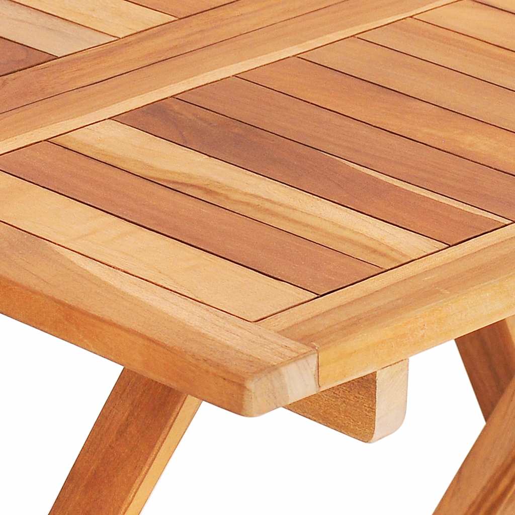 3 Piece Bistro Set with Green Cushions Solid Teak Wood