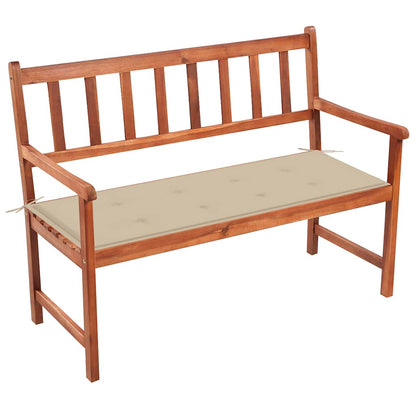 Patio Bench with Cushion 47.2" Solid Acacia Wood