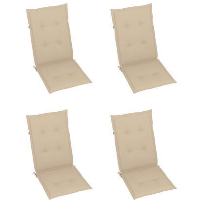 Patio Reclining Chairs 3 pcs with Cushions Solid Acacia Wood