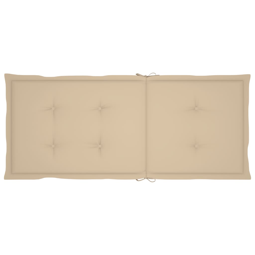 Patio Reclining Chairs 3 pcs with Cushions Solid Acacia Wood