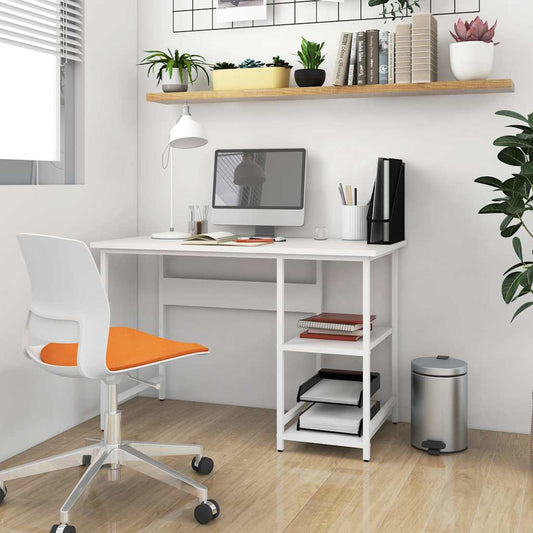 Computer Desk | White | MDF, powder-coated metal | Medium | Durable