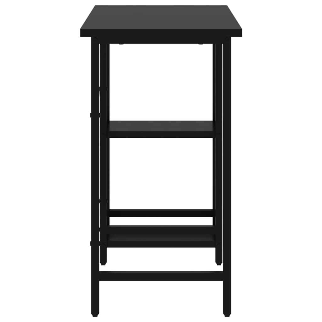 Computer Desk Black 80x40x72 cm MDF and Metal