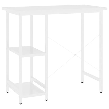 Computer Desk White 80x40x72 cm MDF and Metal