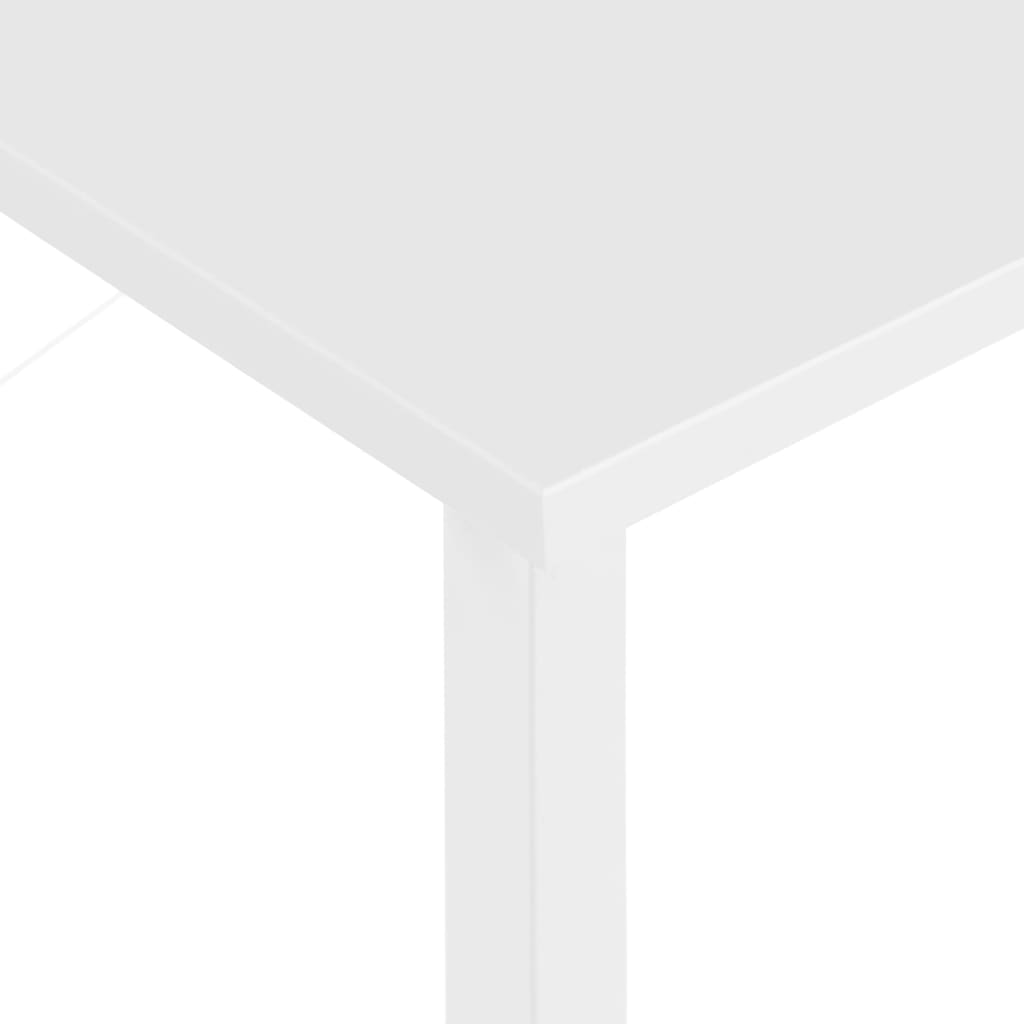 Computer Desk White 80x40x72 cm MDF and Metal